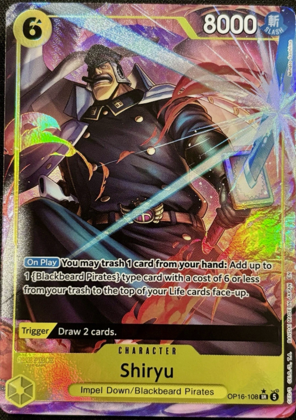 Shiryu OP16-108 Yellow Super Rare Character card